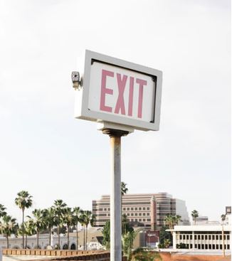 exit safety signage