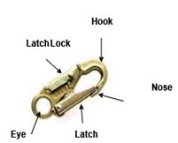 parts of hook of safety harness