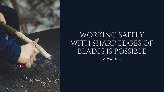 A Person Working Safely with Sharp Edges of Blade