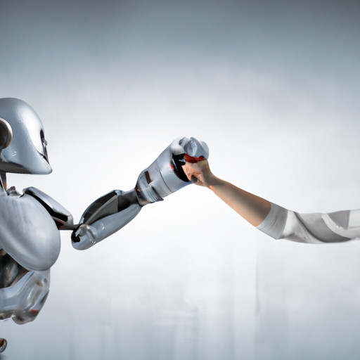 Robot and human fighting for job